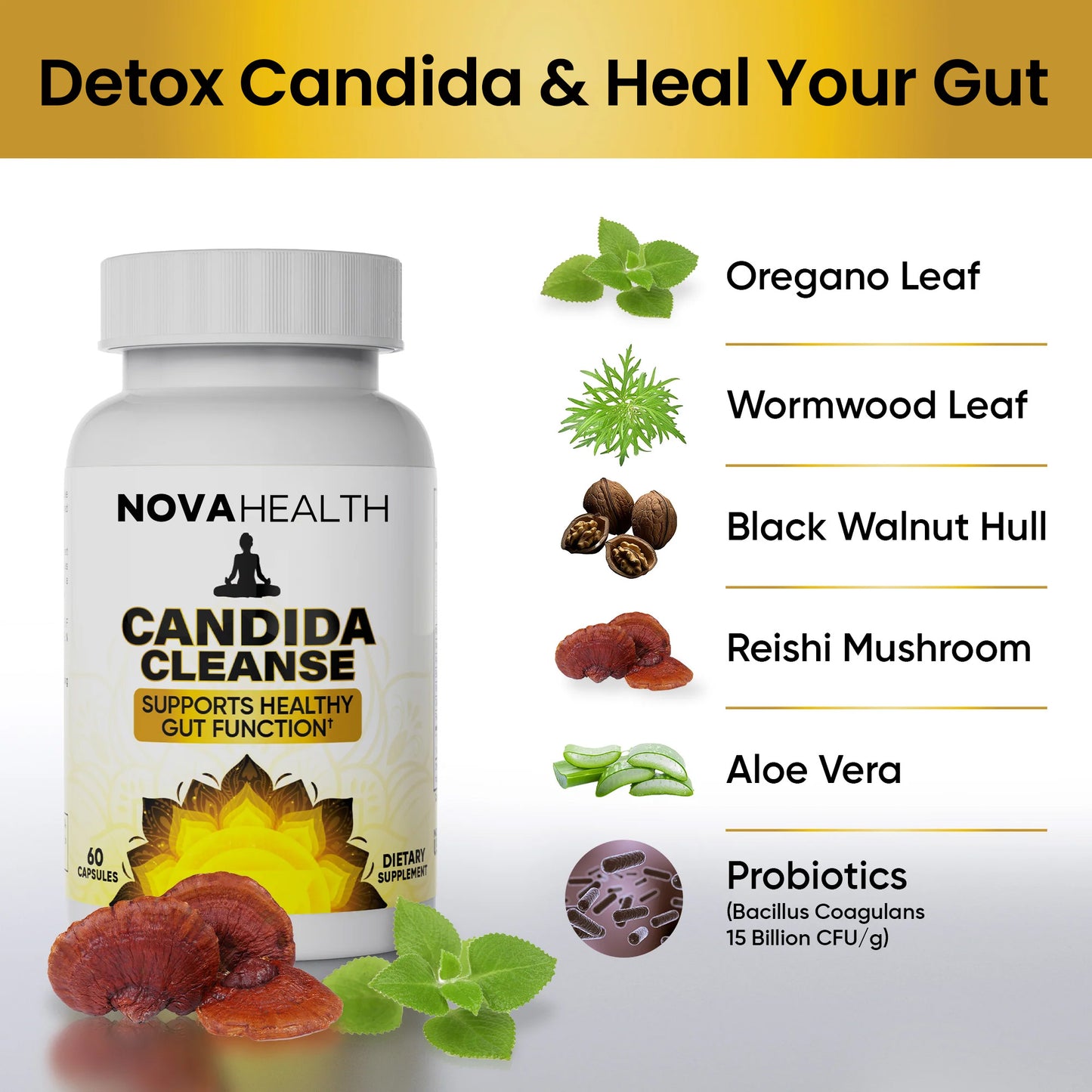 ORGANIC 30 DAY CANDIDA DETOX & GUT CLEANSE